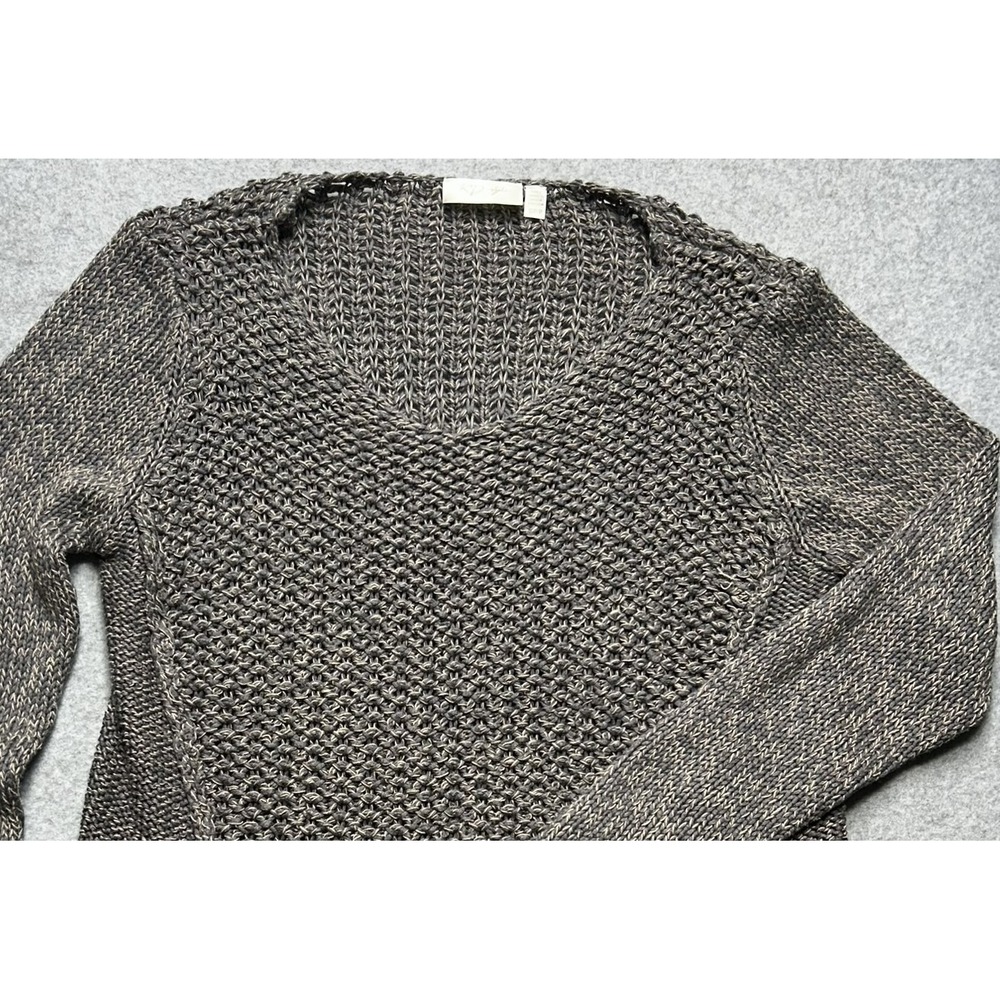 RD Style Womens V-Neck Chunky‎ Knit Sweater Brown Tan Marled Size S 67S1005SF